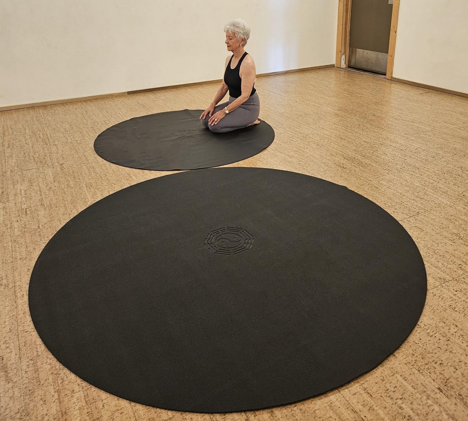 Pilates Yoga And Tai Chi - Tappetino Yoga Rotondo Grande in TPE,