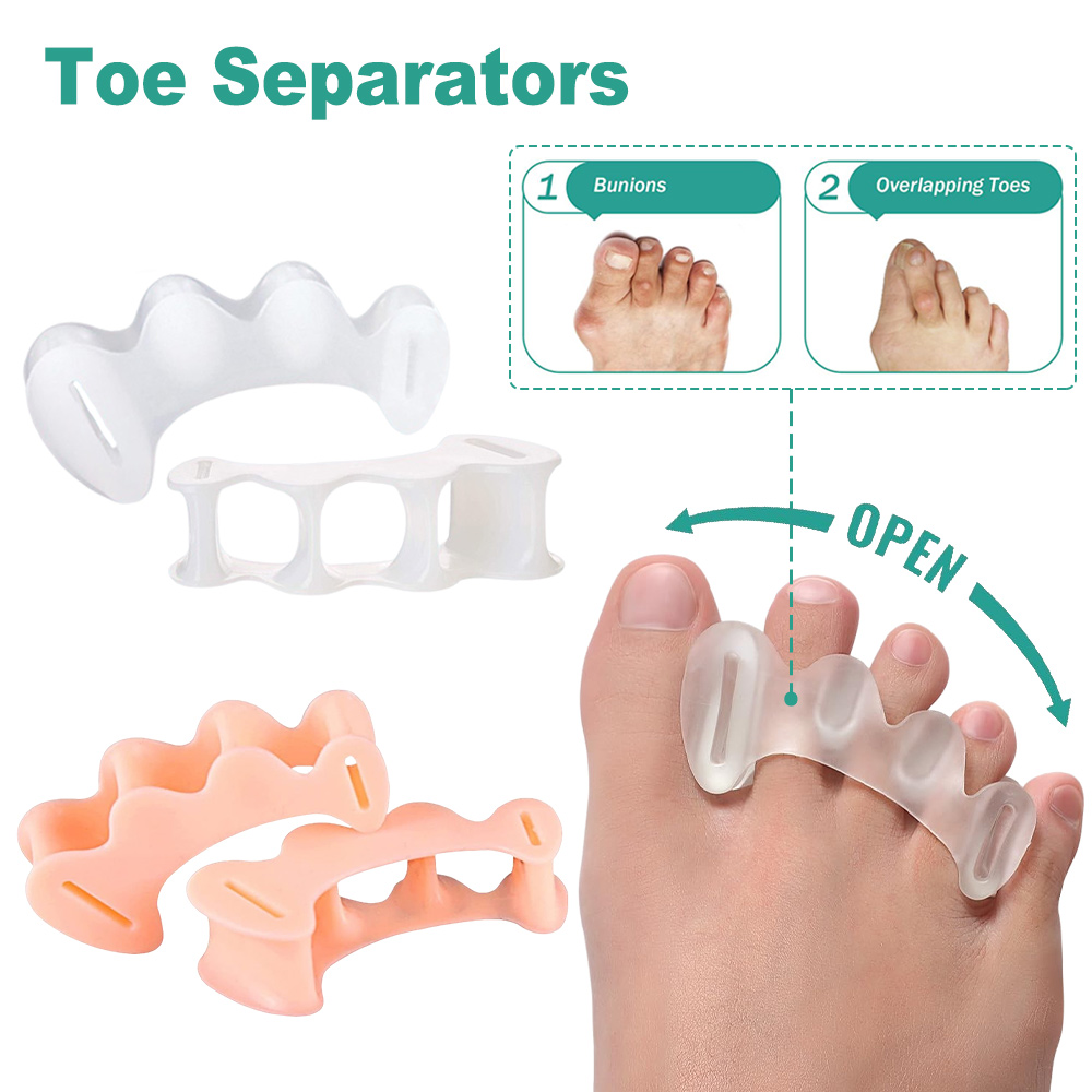 1 paio di gel duro in silicone - Toe Separator Silicon recensione e prezzo